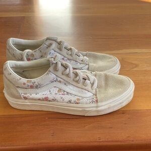 Vans Floral Canvas & Suede Sneakers
